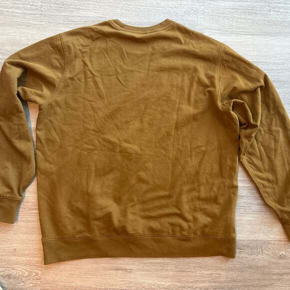 Eddie Bauer Men's Double Knit Crewneck Long Sleeve Shirt Dull Gold L - Picture 7 of 8